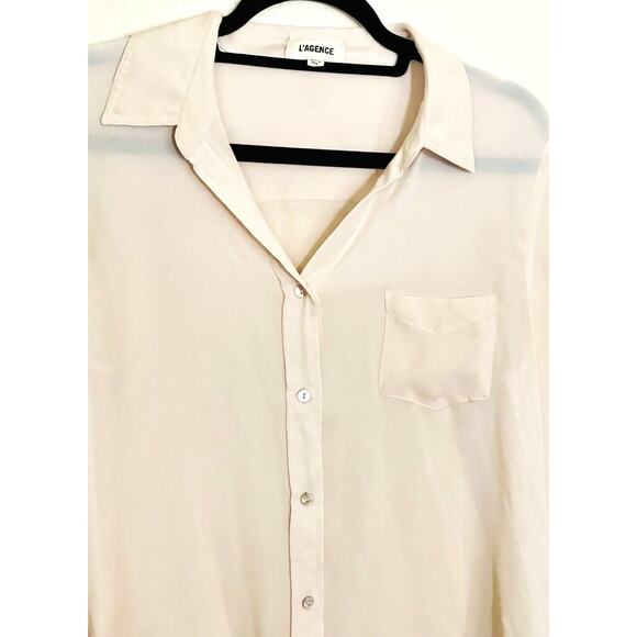 L’AGENCE | Collared Popover Button-Up Top | Women’s | Size: Small - Picture 2 of 5